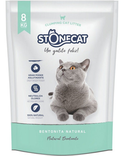 Imagen 1 de 10 de Piedras Sanitarias De Bentonita 8 Kg Stonecat