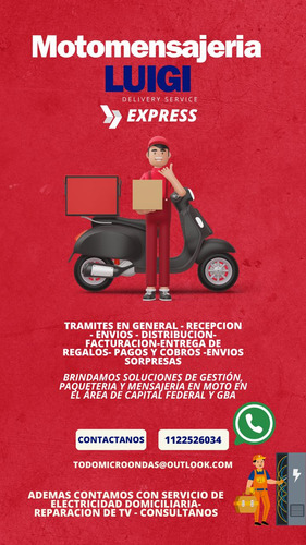 Servicio De Moto Mensajeria Envios Flex Logística Trámites