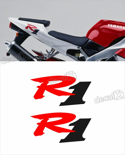 Adesivo Rabeta Emblema Yamaha R1 Vermelha Anos 90 R1pt07