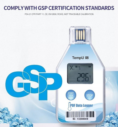 Data Logger Termómetro Temperatura De Almacén Cadena De Frio