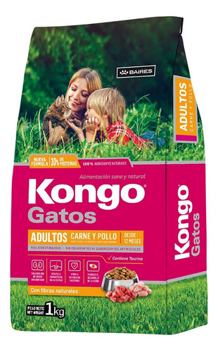 Kongo Alimento Gato Kongo Adulto Carne Y Pollo 1 Kg