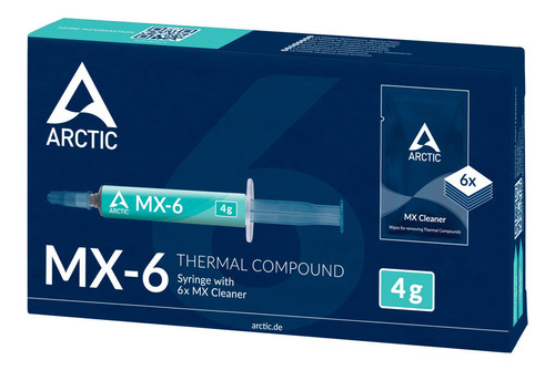 Pasta Termica Arctic Mx-6 + Pads Limpieza 6 Toallas Original