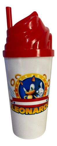 Kit 20 Copos Personalizados Sonic Branco