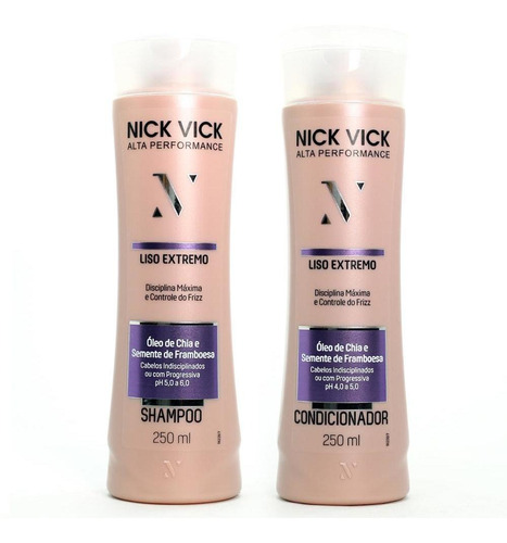 Kit Nick Vick Liso Extremo Shampoo E Condicionador