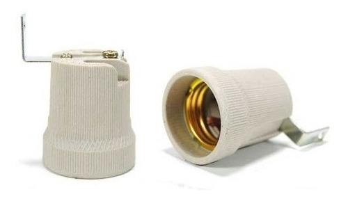 Imagen 3 de 4 de Portalamparas Ceramicos F519i Con Puente E27 X 400u.