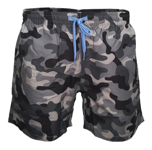 Topper Short Hombre - Baño Slim Gris Camo