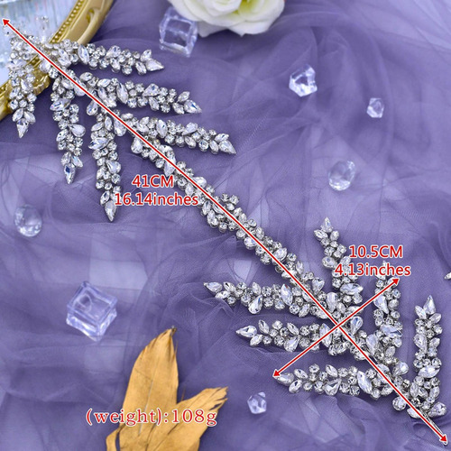 Diadema De Boda Con Diamantes De Imitación Plateada Para