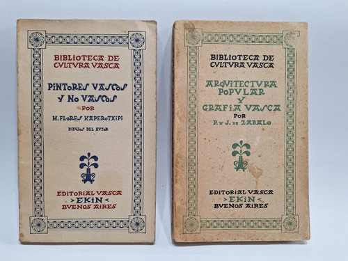 Biblioteca De Cultura Vasca Lote X 2 Libros 1947 Le645