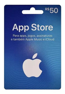 Cartão Gift Card App Store R$ 50 Apple Itunes Brasil