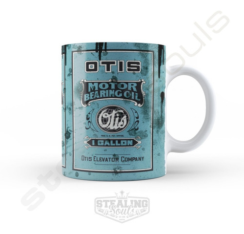 Taza De Porcelana Fierrera - Otis Motor Oil | Retro - Aceite