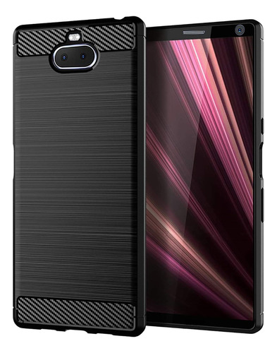 Funda Fibra Carbono Para Sony Xperia 10 Plus Antigolpes Case