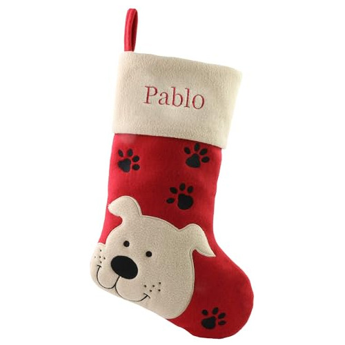 Stockings Navideños Personalizados Para Perros, 18''
