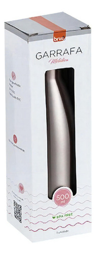 Garrafa De Aço Inoxidável 500ml Rose Gold Brw