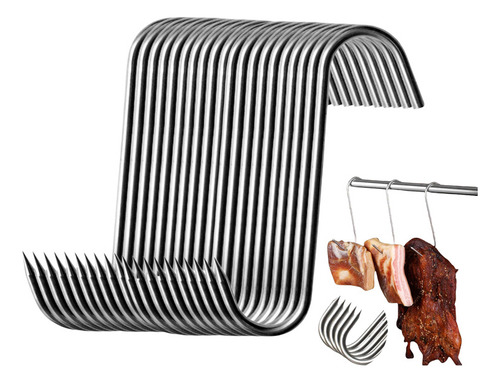 20 Ganchos De Acero Inoxidable Para Carne