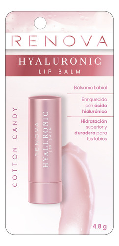 Bálsamo Labial Con Ácido Hialurónico Cottoncandy Renova 4.8g