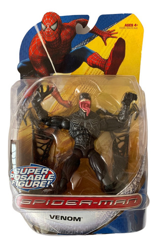 Sam Raimi Movie Venom Super Poseable Spiderman Classics 2007 (Usado)