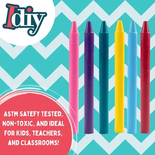 Idiy Unwrapped Bulk Wax Crayons (presorted 480 Ct, 12 C...