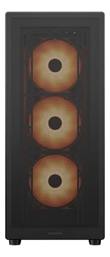 Gabinete Gamer Cougar Mx220 Rgb Black, 4 Fans Incluidos Color Negro