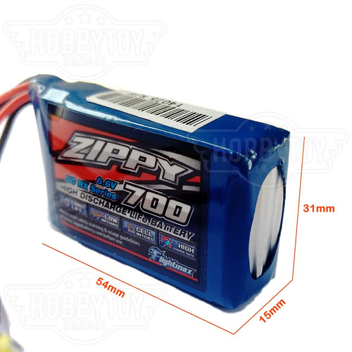 Bateria Life 6.6v Zippy Flightmax 700mah 2s 5c P/ Receptor
