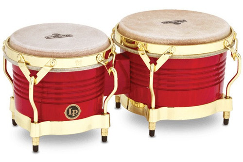 Bongos Serie Matador Color Rojo Oro Latin Percussion M201-rw