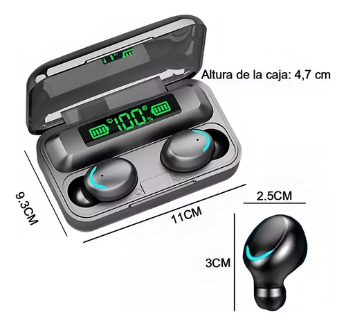 Para Auriculares Bluetooth F9-5 Con Reducción De Ruido Negro
