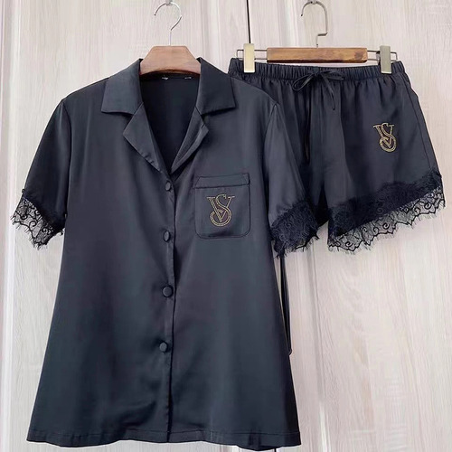 Conjunto De Pijama De Seda Satinada Para Mujer, Camisón Con