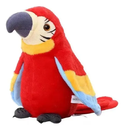 Loro Hola Lolo Peluche Interactivo Repite La Voz Mueve Alas