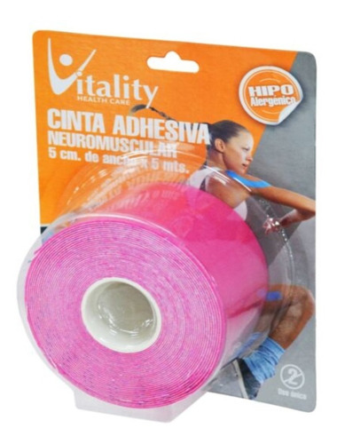 Cinta Tape Kinesiológica Neuromuscular Adhesiva Vitality 5x5