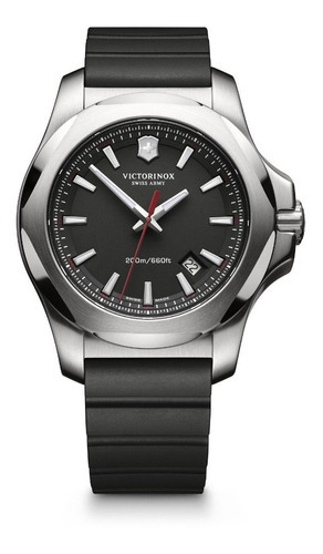 Victorinox Reloj I.n.o.x., Negro Color del bisel Plateado