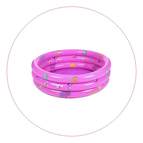 Piscina Inflable Plástico Bebe 3 Anillos 140 X40 Cms Verano