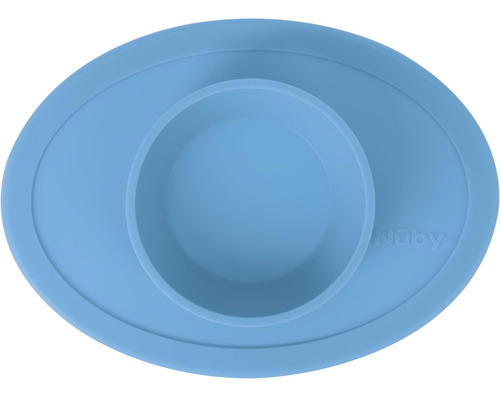 Tazón Infantil Nuby De Silicona Con Sure Grip, Solo Azul