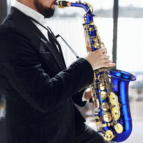 Saxofón Alto En Mi Bemol Con Grabado En Latón Eb Alta Calida