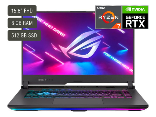 Asus Gamer Rog Strix R7 8gb 512gb 15,6´ W11 - Tecnobox