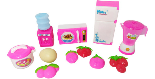 Kit Alimentos Con Muebles Para Cocina Juguete Para Niñas