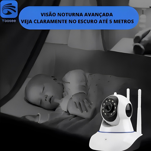 Ip Camera Conexão Wi-fi P2p Hd Com Áudio Fácil Instalação