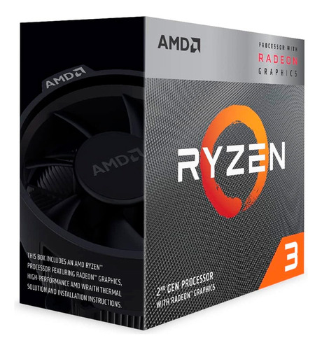 Procesador Amd Ryzen 3 3200g, 3.60ghz, 4mb L3,4 Core,am4