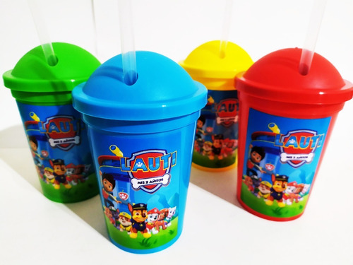 Vasos Milkshake Personalizados - Paw Patrol (10 Unid)