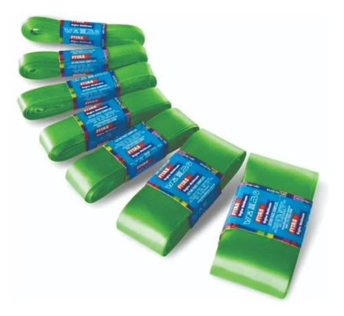 Fita De Cetim 38mm Pink -10 Metros Cor Verde Folha Lisa