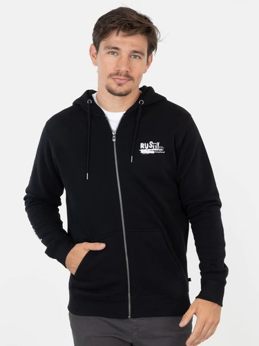 Poleron Jail Breake Full Zip Negro Rusty