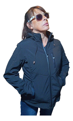 Campera Neoprene Importada Mujer Con Piel Sun Miss