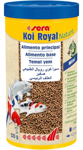 Alimento Peces Koi Y Carassius, Sera Koi Royal Mini, 1 Lt