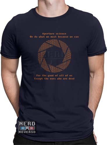 Camisa, Camisetas Portal Glados Chell Aperture Games Jogos