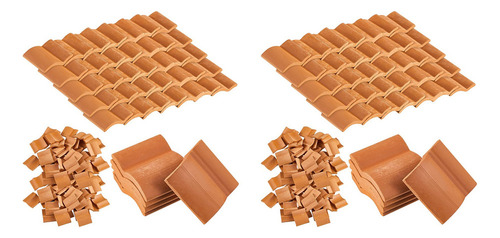 400 Piece Roof Tile Set, Miniat Tiles