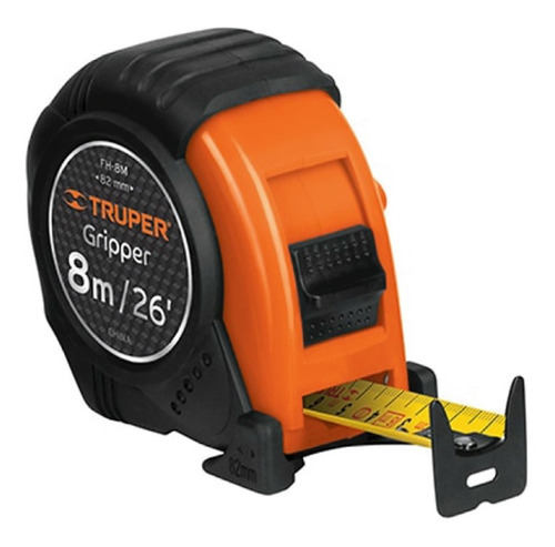 Imagen 1 de 10 de Cinta Metrica 8mt 25.4mm Gripper Truper 14579