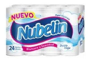 Papel Higienico Nubelin  Doble Hoja 24*25mt (2 Pack)-super