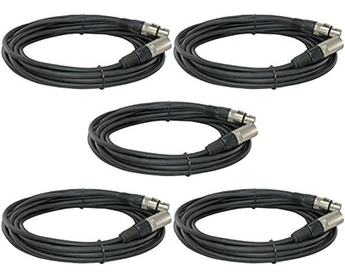 Paquete De 5 Pies De 25 Pies Xlr Macho A Hembra Cable De Aud