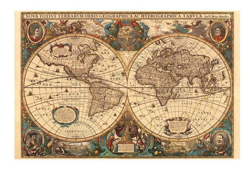 Imagen 2 de 2 de Rompecabezas Ravensburger Classic Mapamundo Histórico 17411 de 5000 piezas