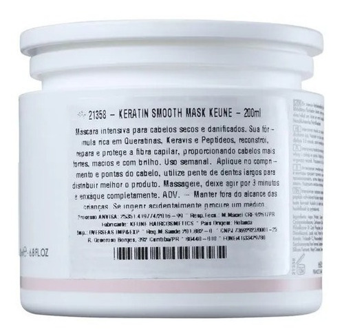Kit Home Care Keune Keratin Smooth Shampoo Conditioner Mask