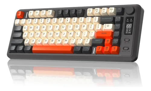 Teclado Para Jogos Sem Fio Freewolf M75 Com Toque Mecanico