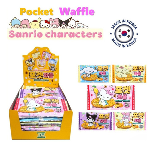 Sanrio Pocket Waffles Caja X 21 U Kuromi Cinnamoroll Kitty